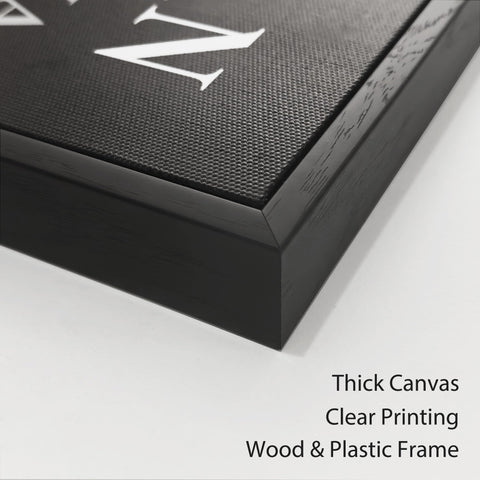 Howwii framed canvas wall art with black frame complements modern interiors.