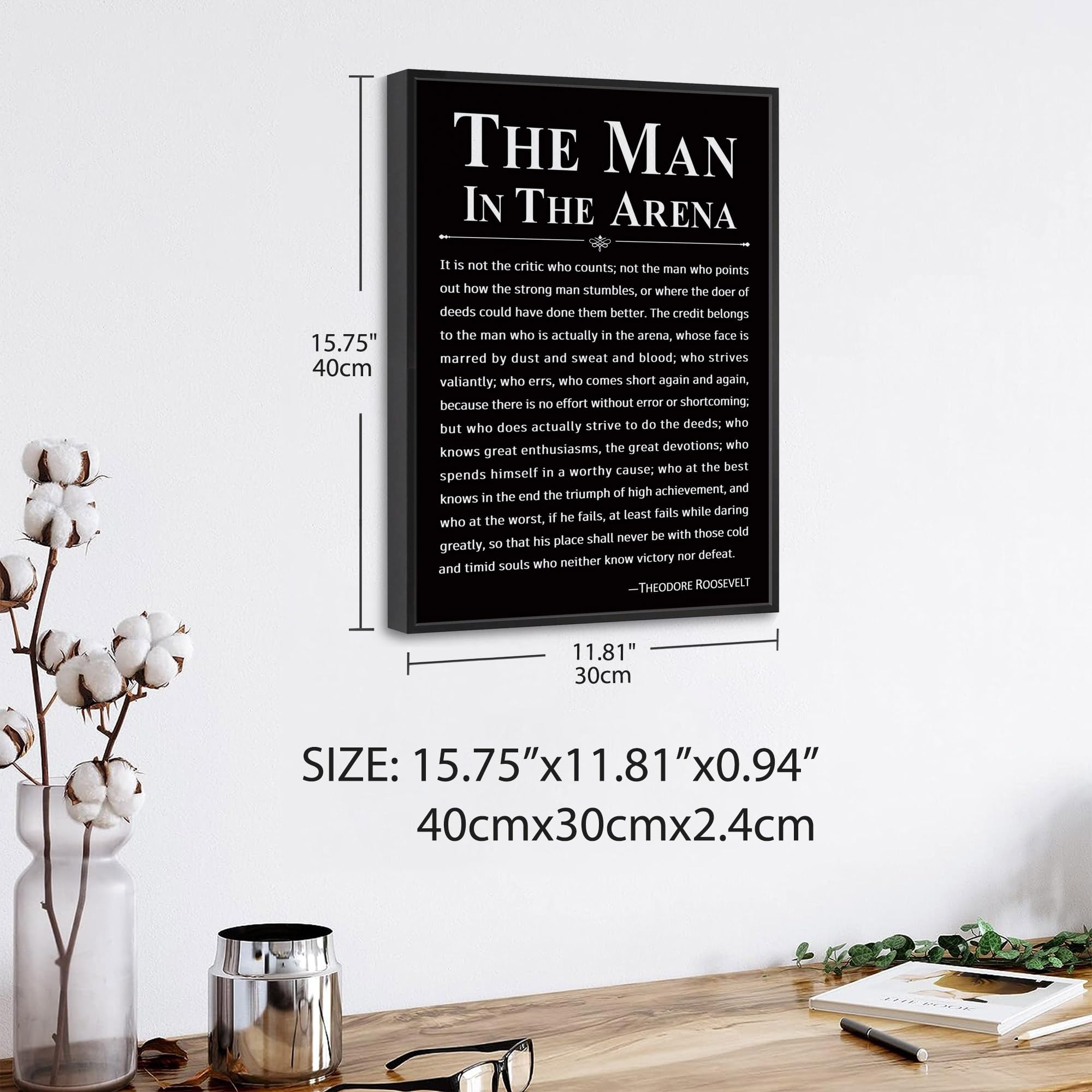 Howwii inspirational quote canvas for office decor adds a motivational touch.