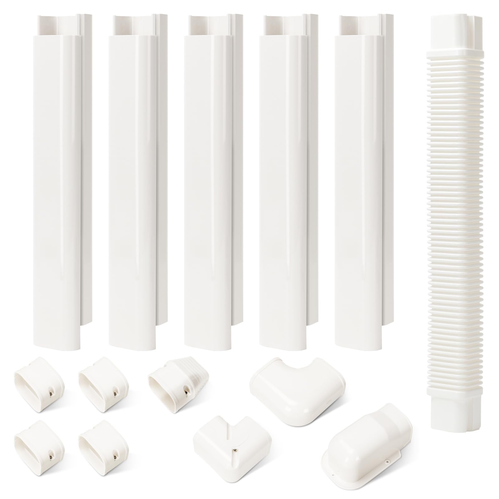 HOXHA line-set cover 3in-10ft kit protects pipes and wires from weather.