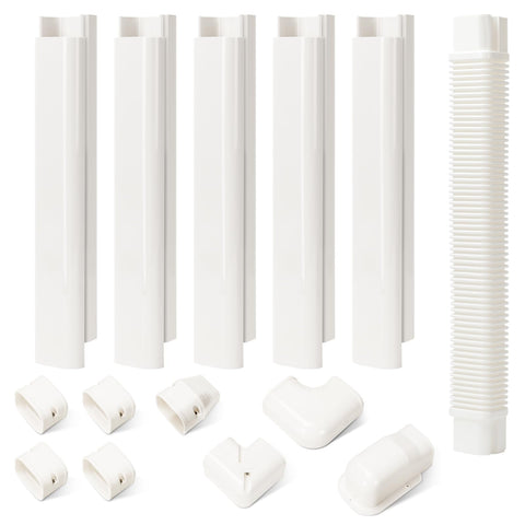HOXHA line-set cover 3in-10ft kit protects pipes and wires from weather.