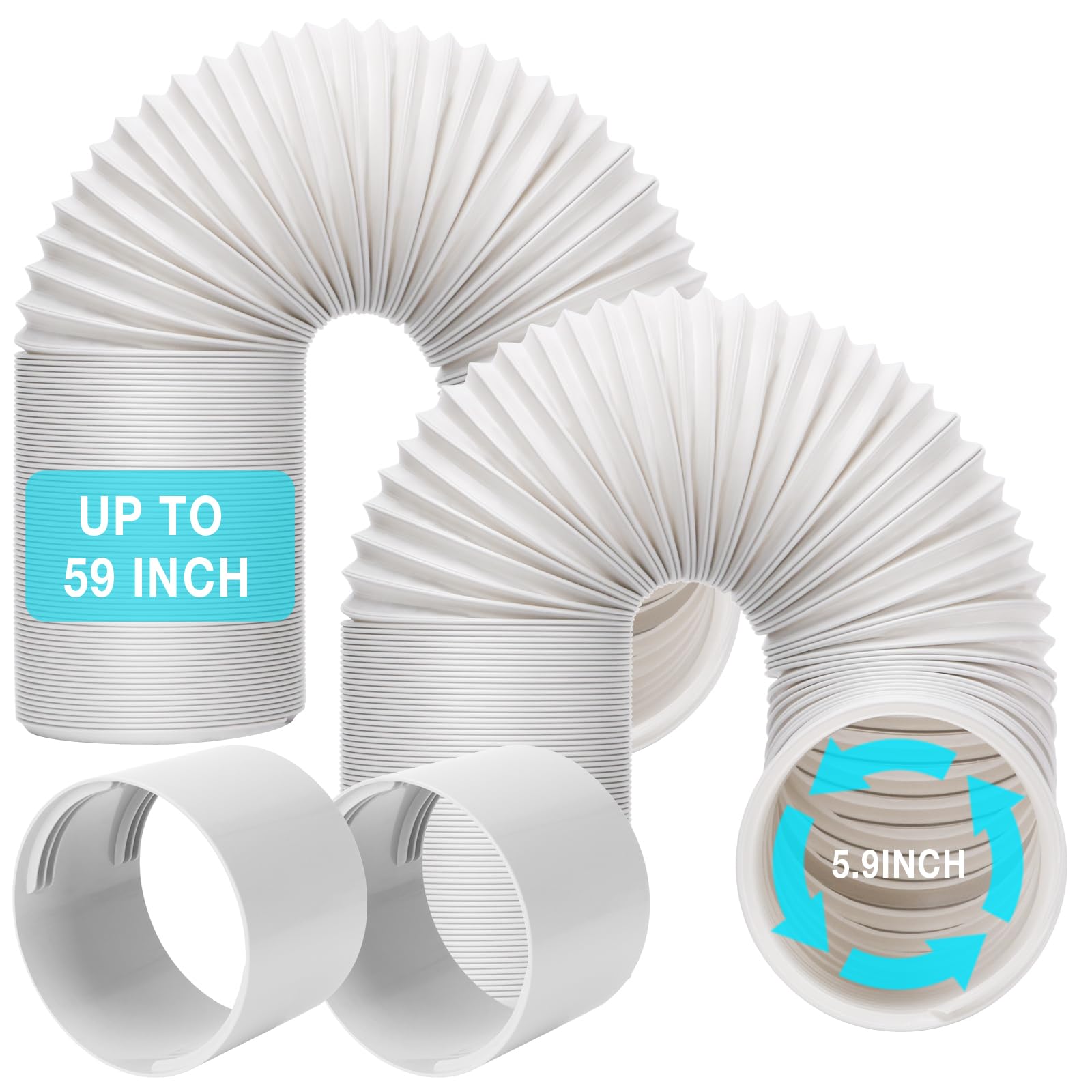 HOXHA two-pack portable AC hose with coupler for easy venting