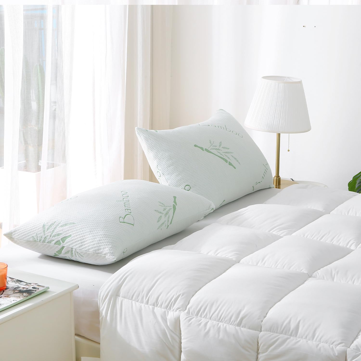 HOXXME bed reading pillow use demonstrates versatile in-bed comfort and support