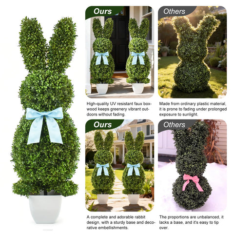 HOYECHI bunny topiary garden path accent brightens outdoor spaces.