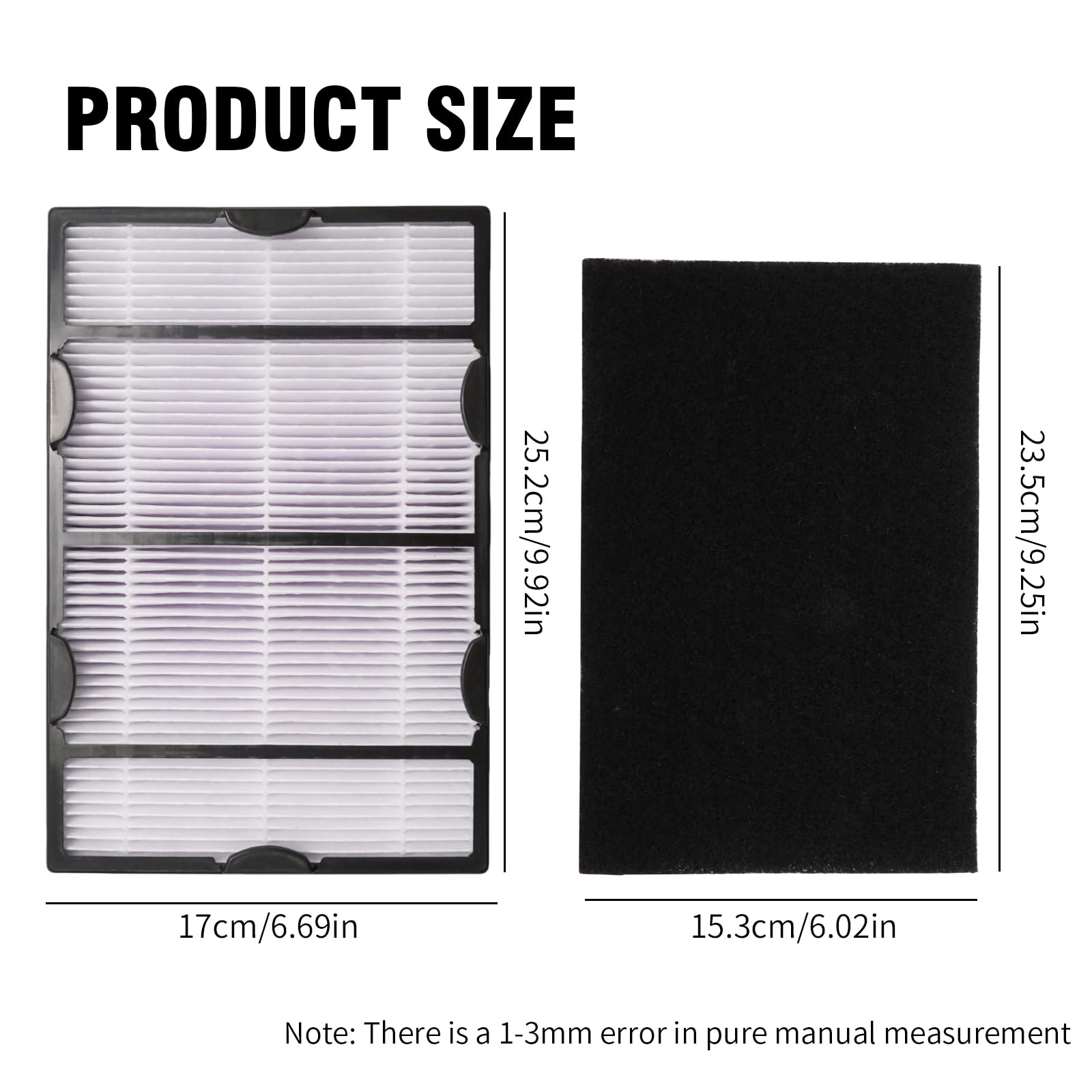 Hoypeyfiy carbon pre-filters 3-pack reduce odors and extend main filter life
