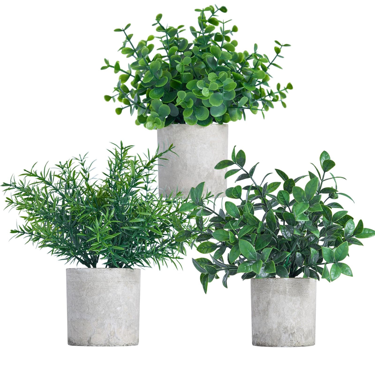 HOZON eucalyptus topiary in dark green on desk for shelf decor