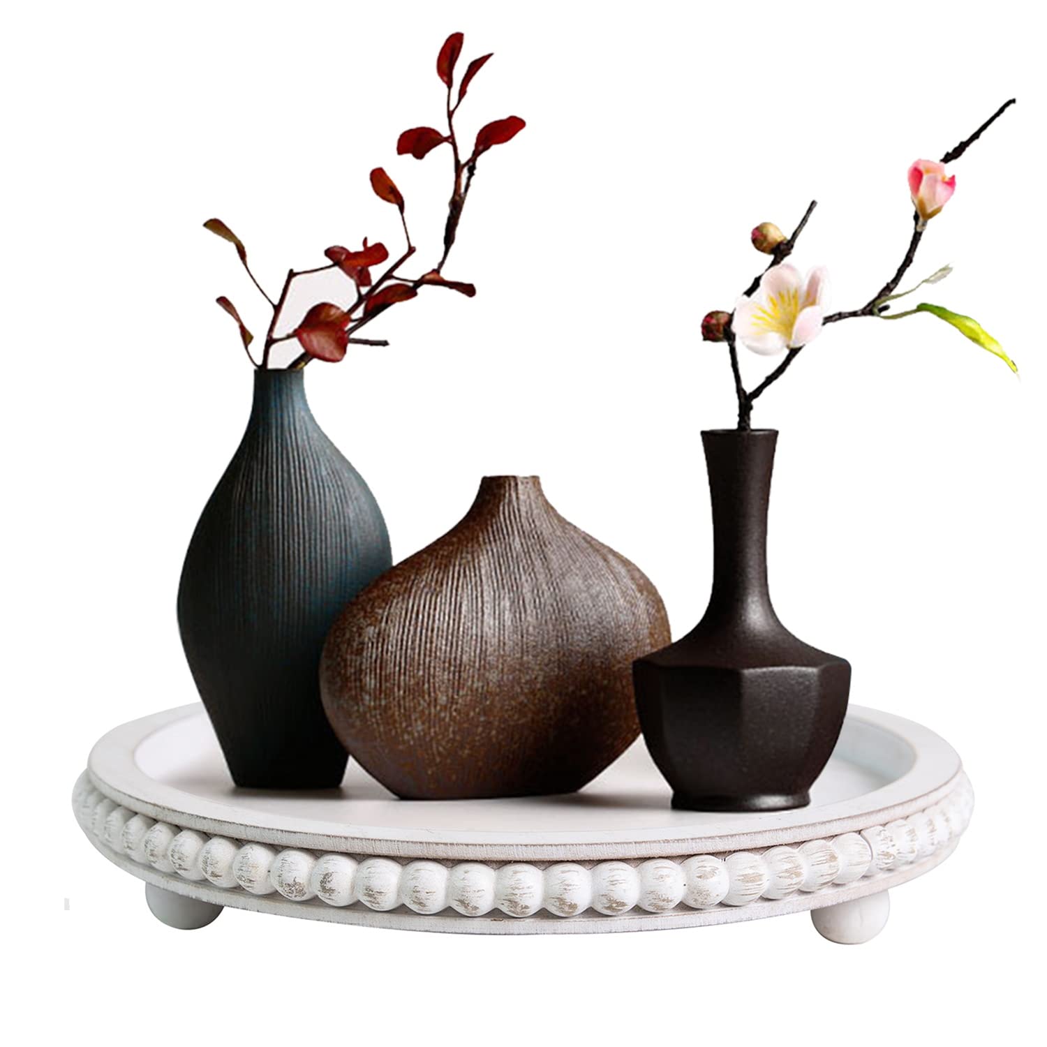 HPC Decor kitchen counter display tray with decorative setup