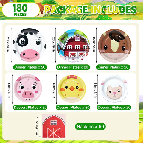 Hpscdyo farm animals napkins add colorful, absorbent convenience for quick cleanup.