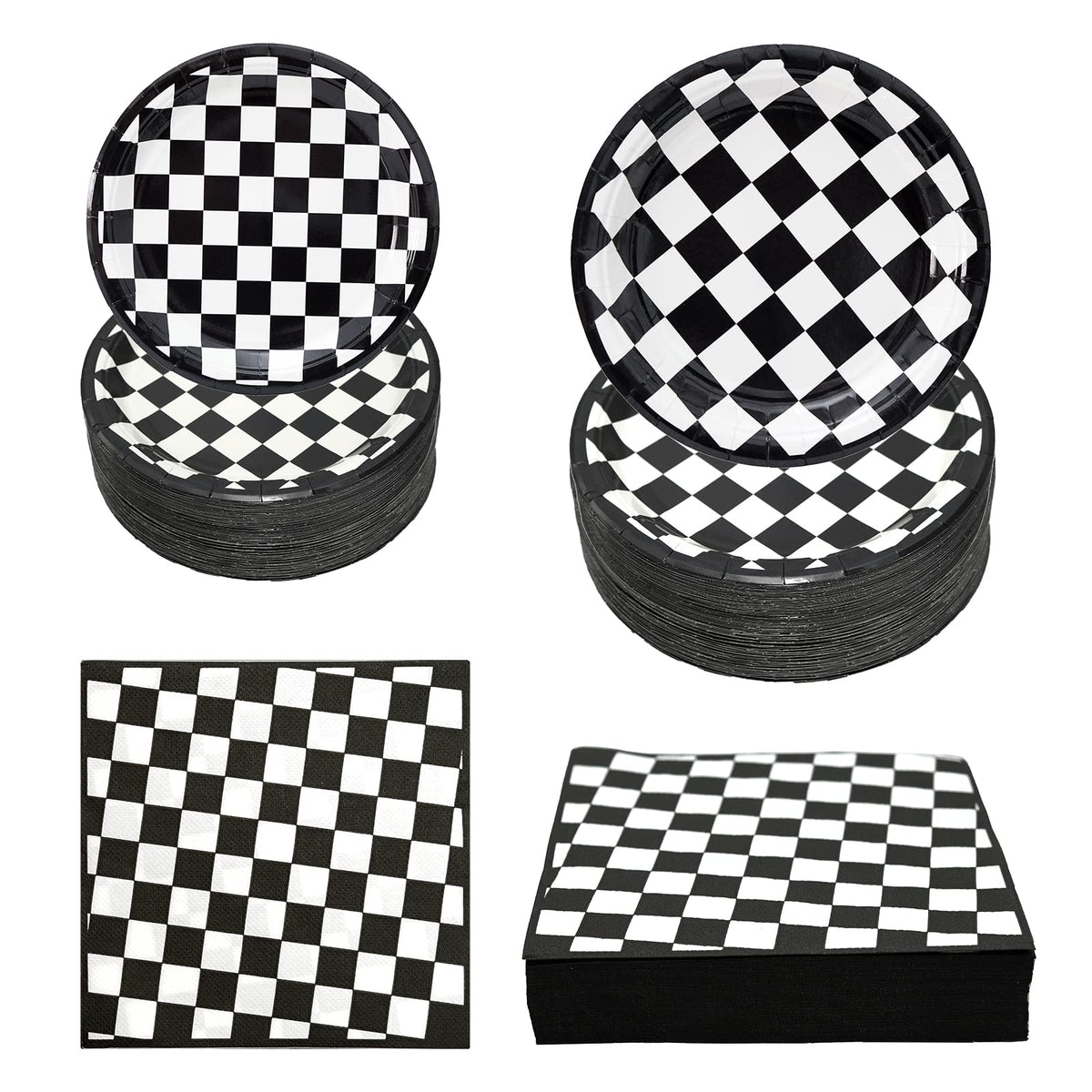 Hpscdyo race car plates laid out for a vibrant party setup with quick serving benefits