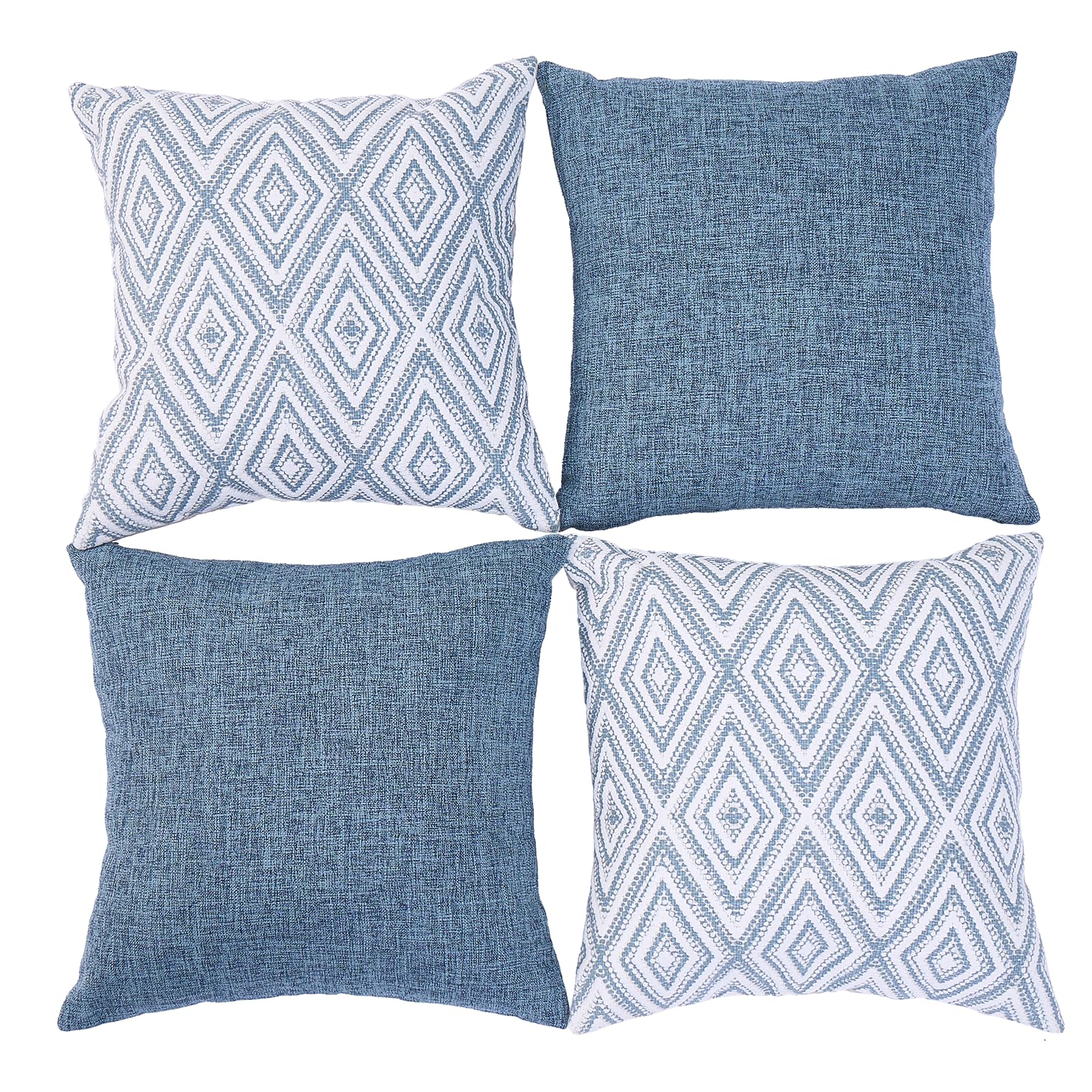 HPUK blue pillow cover suitable for couch, bed, and office spaces