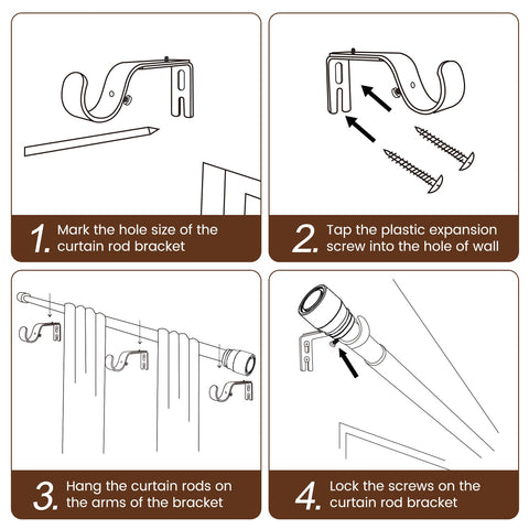 Hradecti easy-install rod installed quickly for renters.