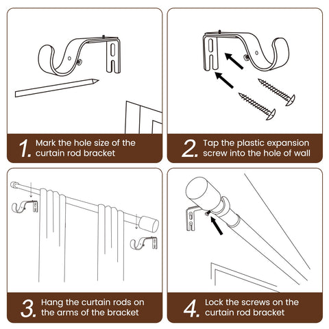 Hradecti fit for 30-39 inch windows offers flexible length options.