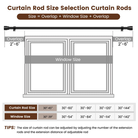 Hradecti matte black finish adds modern style to any window treatment.