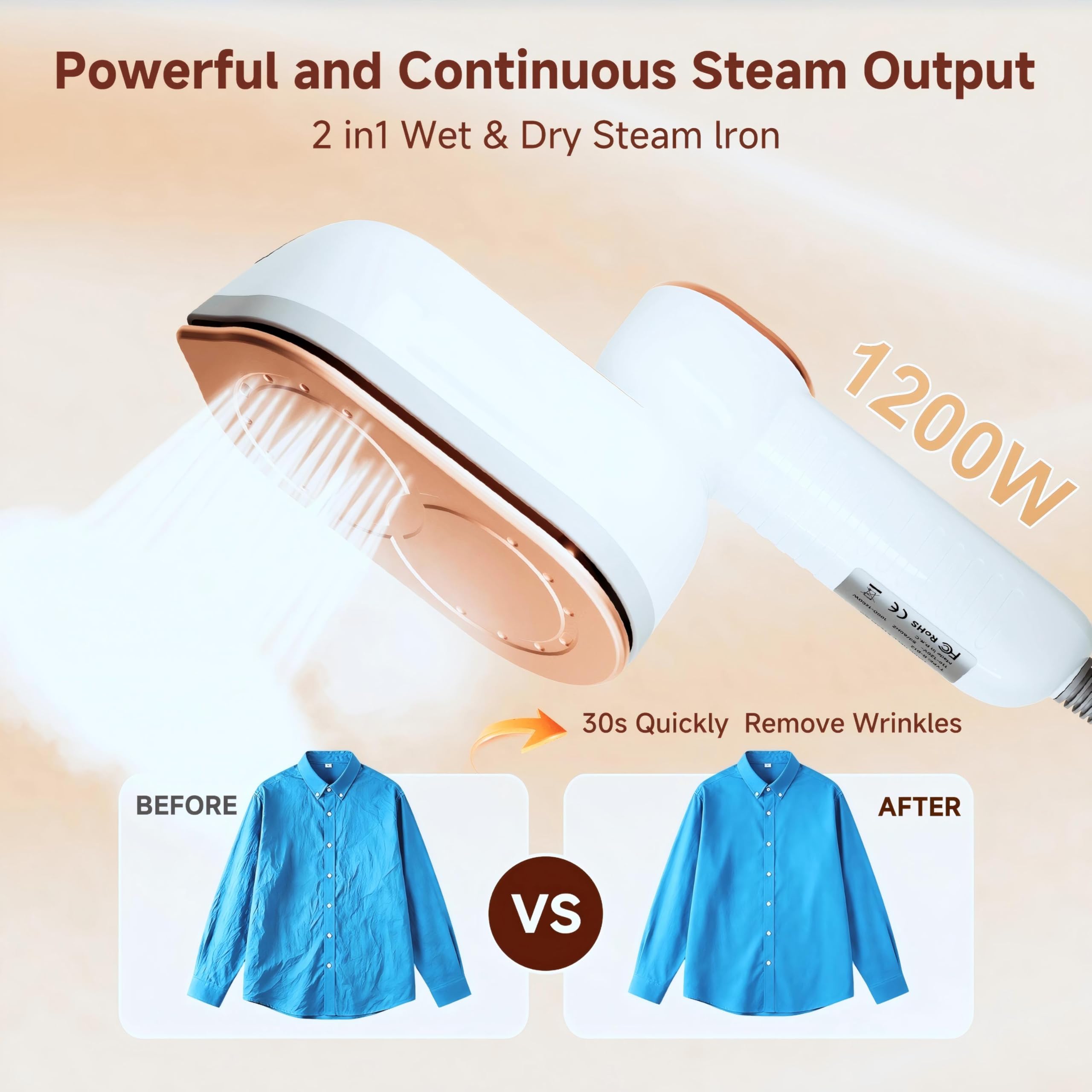 HRDZML Travel Steamer 3-mode steam provides flexible fabric treatment options.