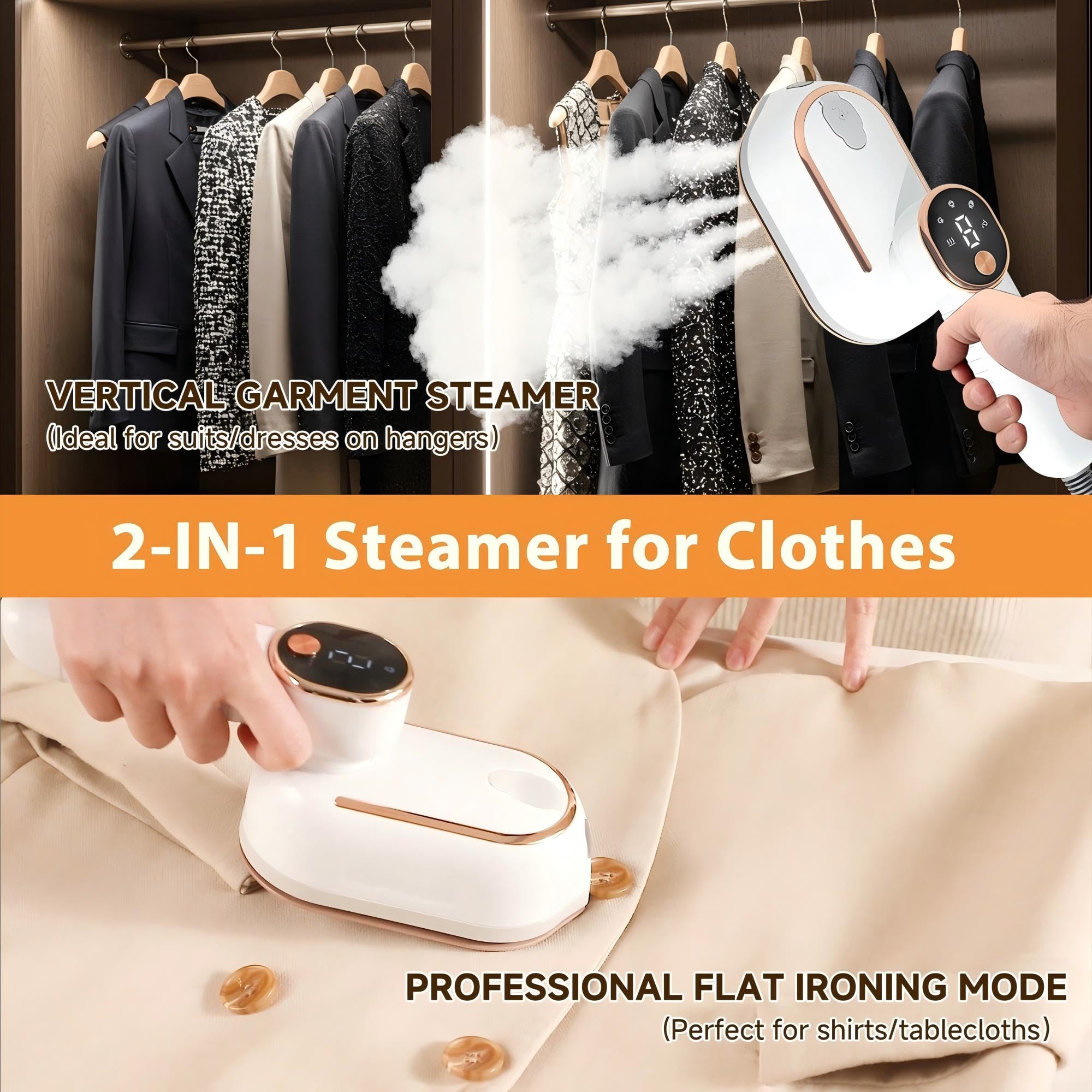 HRDZML Travel Steamer lightweight design simplifies daily use and travel.