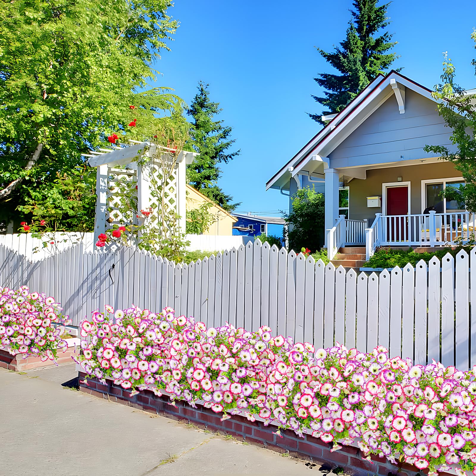 Hrobek pink-white morning glory with eucalyptus decor for balcony