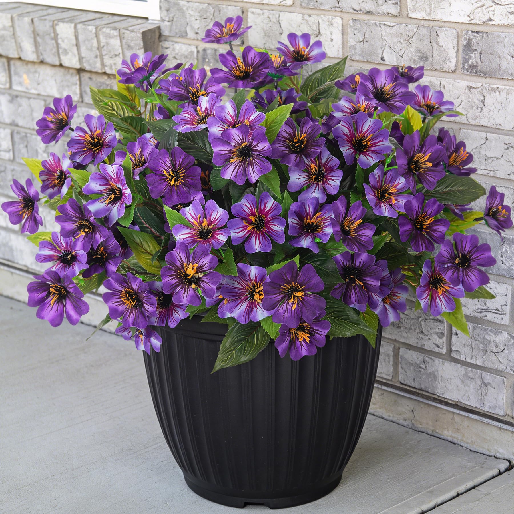 Hrobek artificial flowers for outdoor planter add year-round color.