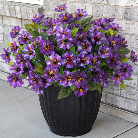 Hrobek artificial flowers for outdoor planter add year-round color.