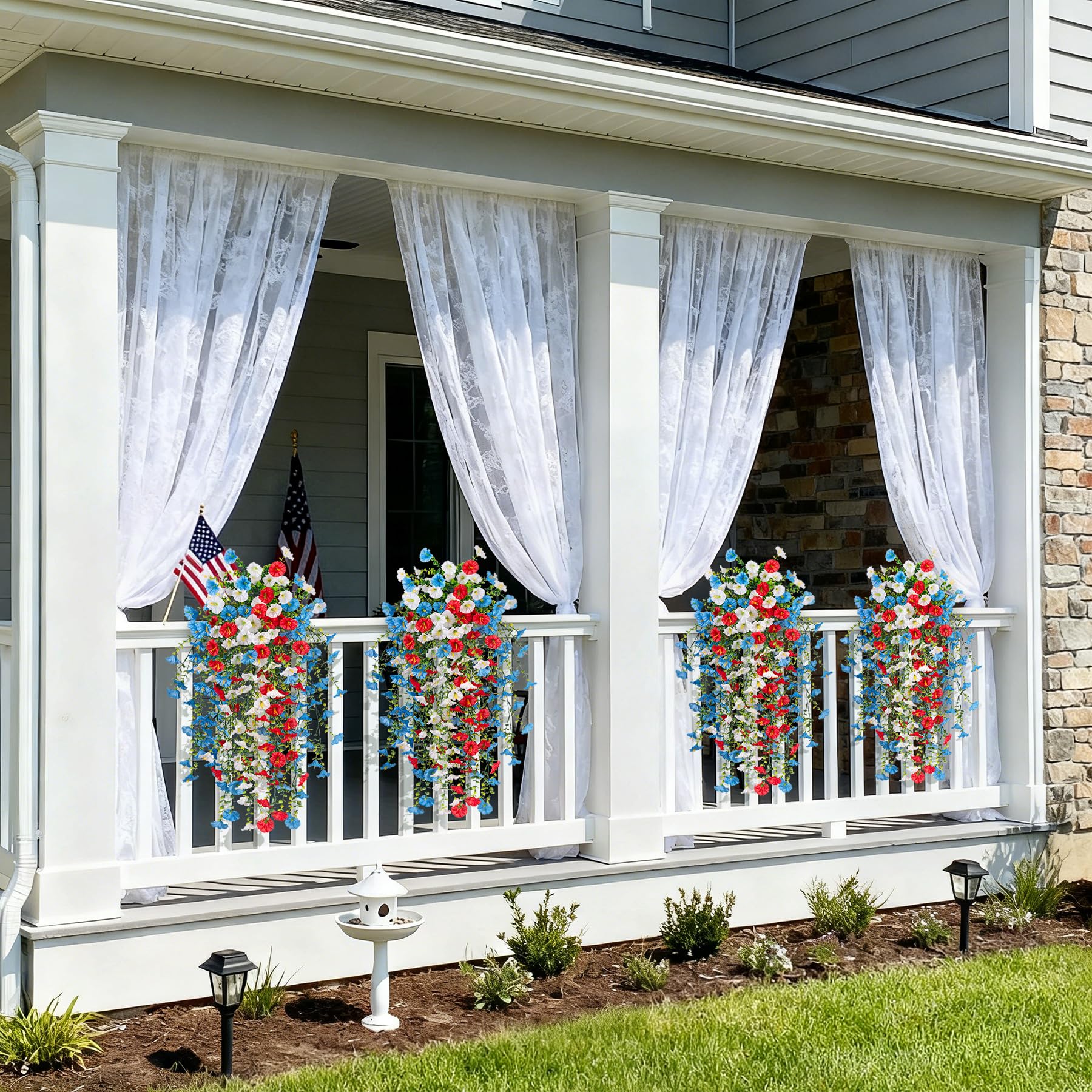 Hrobek indoor-outdoor versatility of artificial petunias for decor ideas.