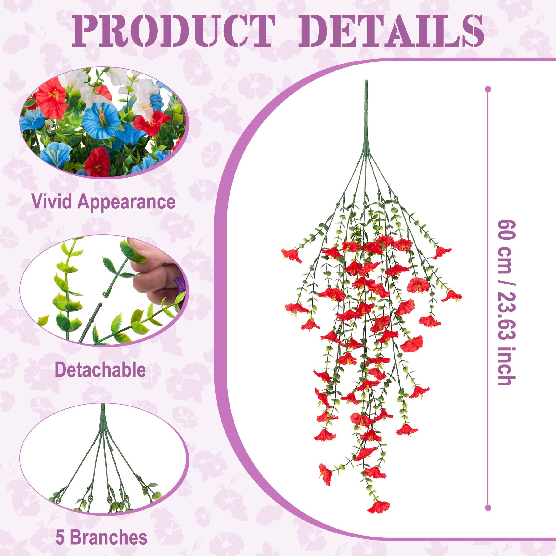 Hrobek porch decor setup featuring hanging petunias for year-round charm.