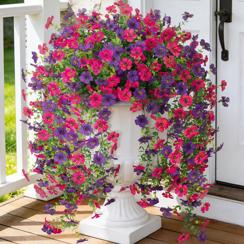 Hrobek Daisy outdoor fake flowers bundle with lifelike petals for year-round curb appeal.
