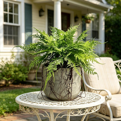 Hrobek faux ferns enhance entryways with botanical charm.