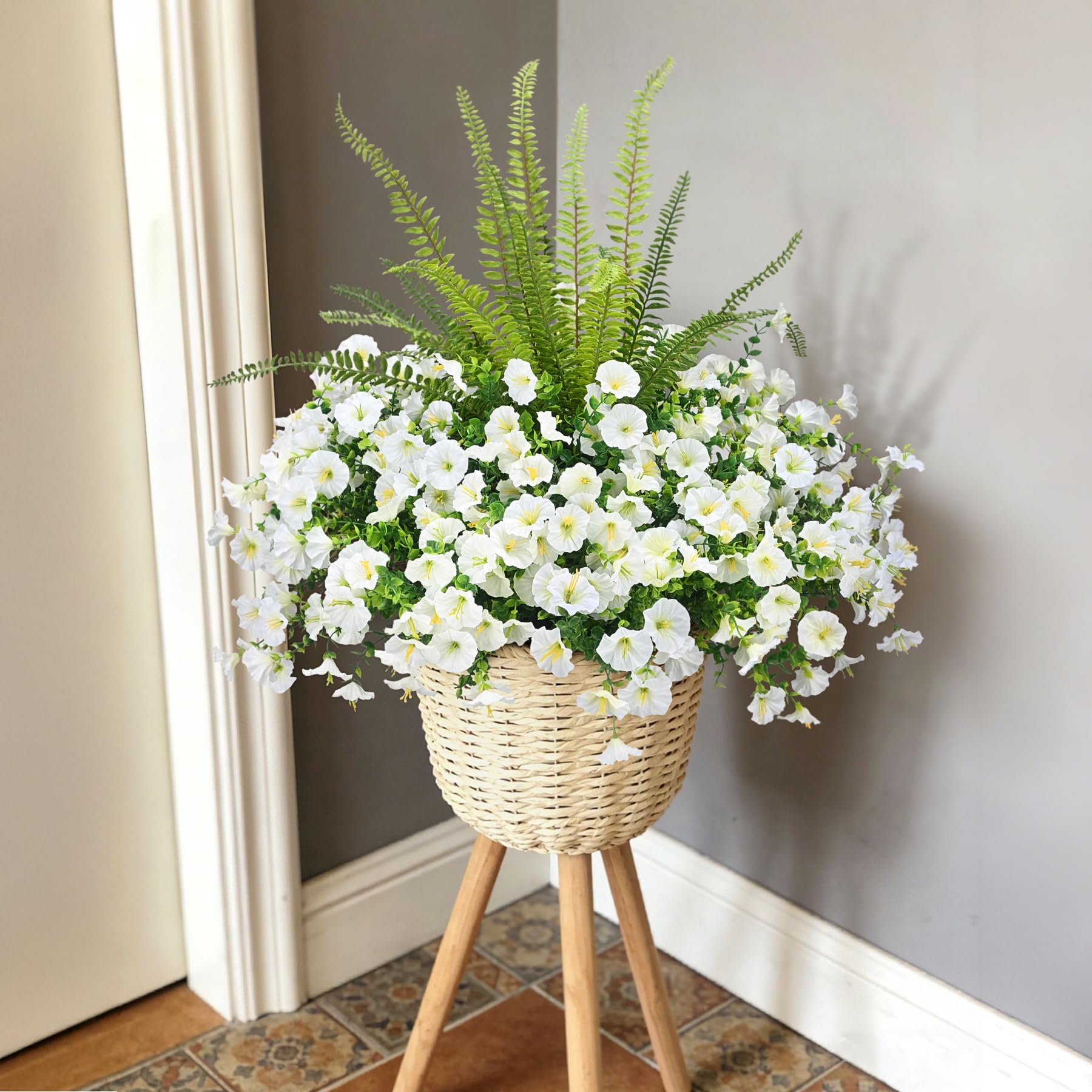 Hrobek green leaves and silk blooms create DIY arrangements.
