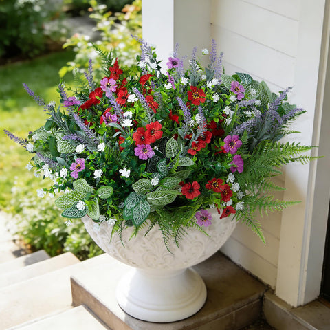 Hrobek outdoor UV-resistant fake flowers in 12-bunches brighten patios