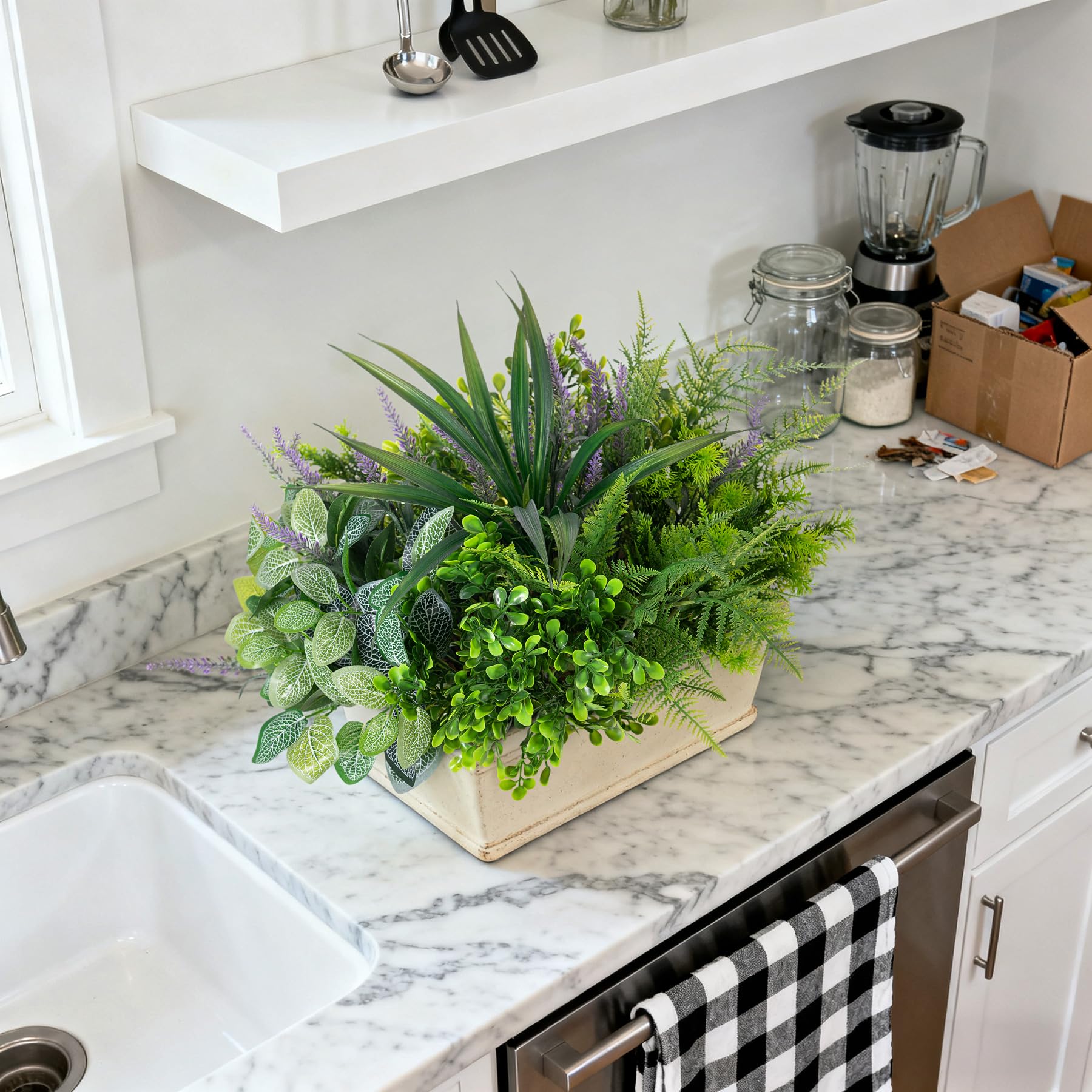 Hrobek front porch setup showcases versatile, weatherproof faux greenery all year