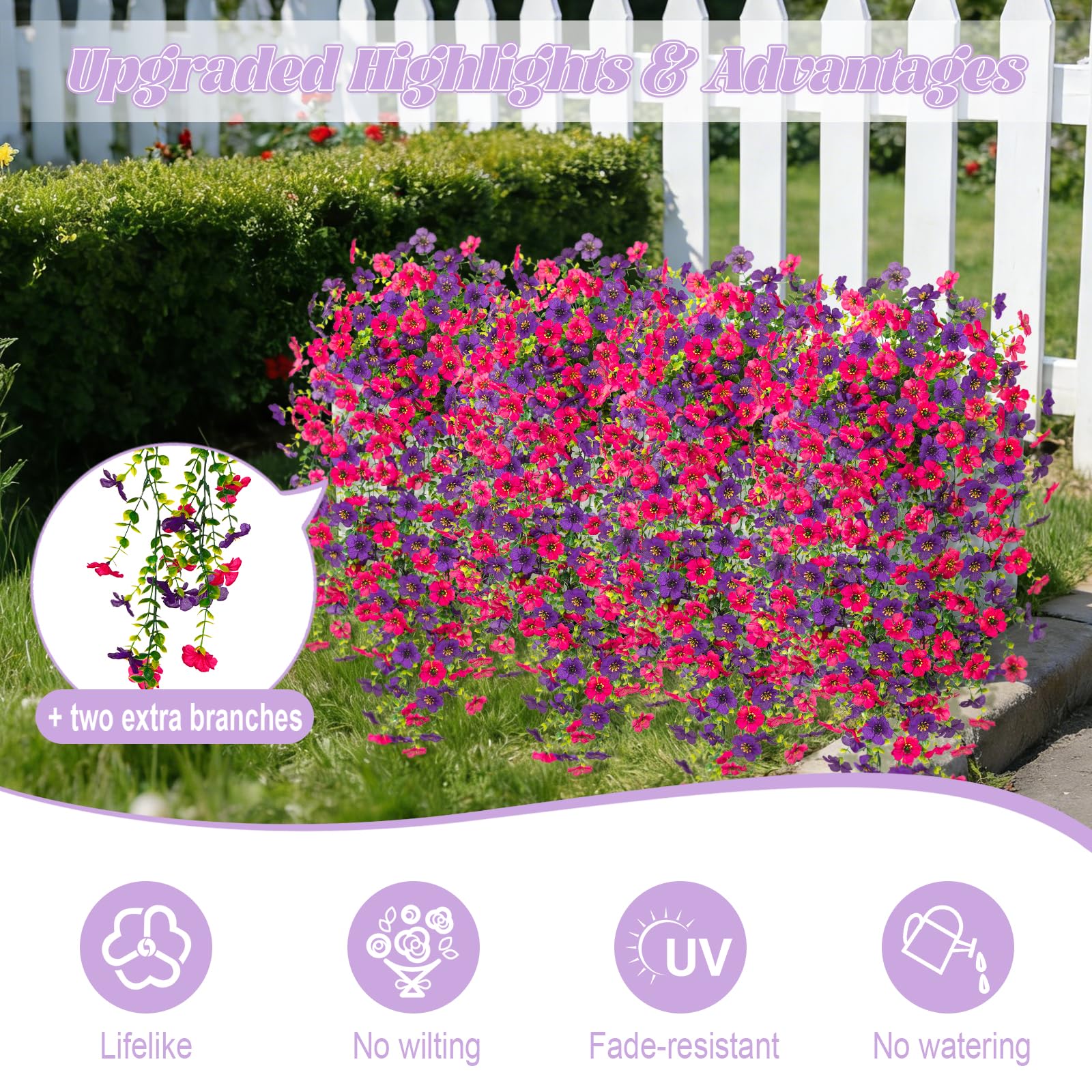 Hrobek fake flowers provide maintenance-free beauty for porches and patios.
