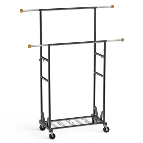 HRUSGO rolling rack rolls easily through apartments and dorms.
