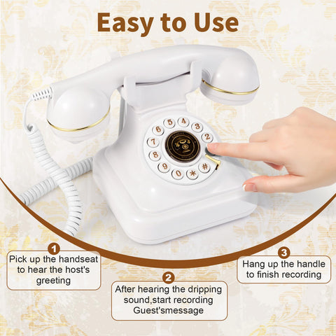 HSCY Audio Guest Book Phone metal and PVC build lasts events.