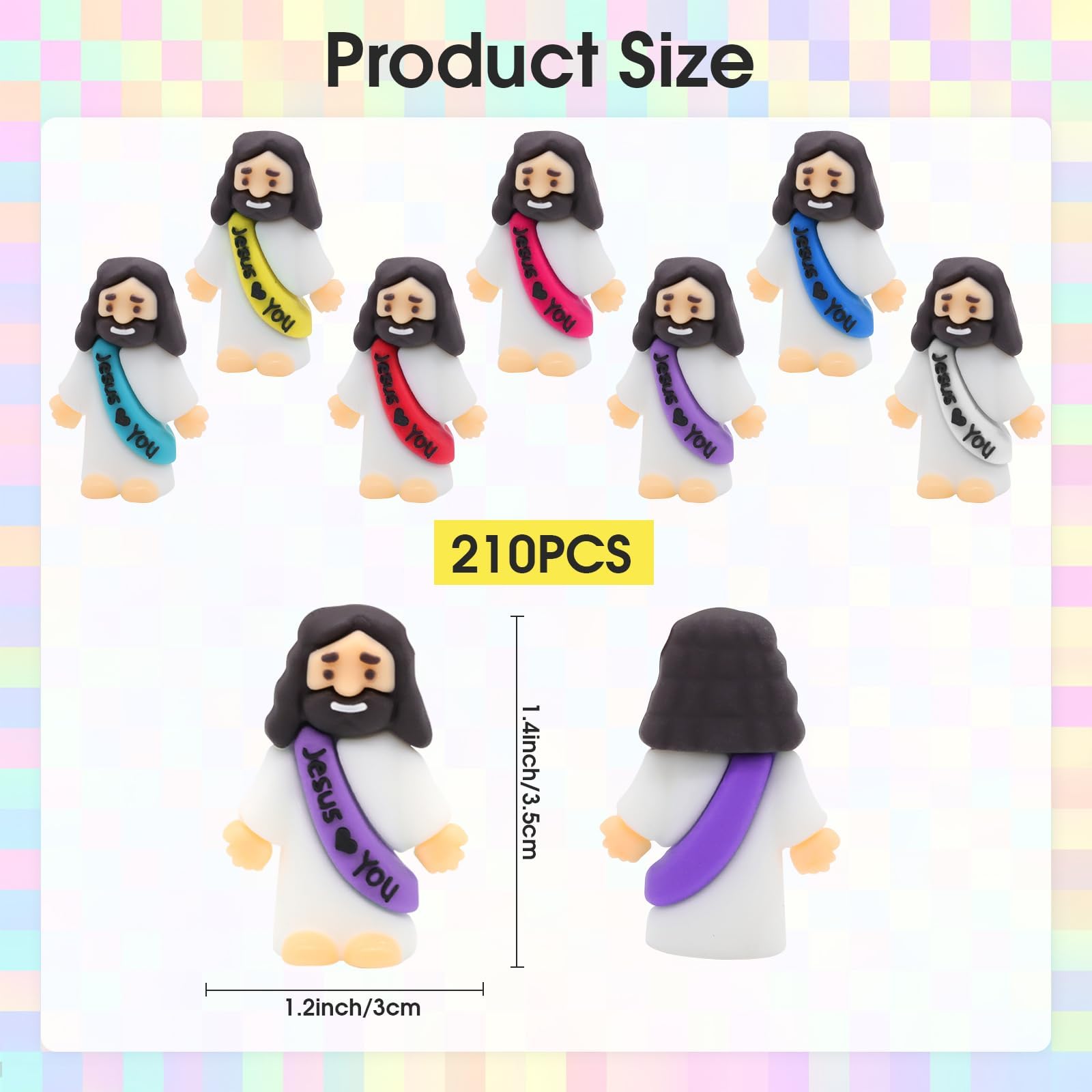 HSDJLXZ pocket Jesus loves you figures for meaningful baptism gifts.