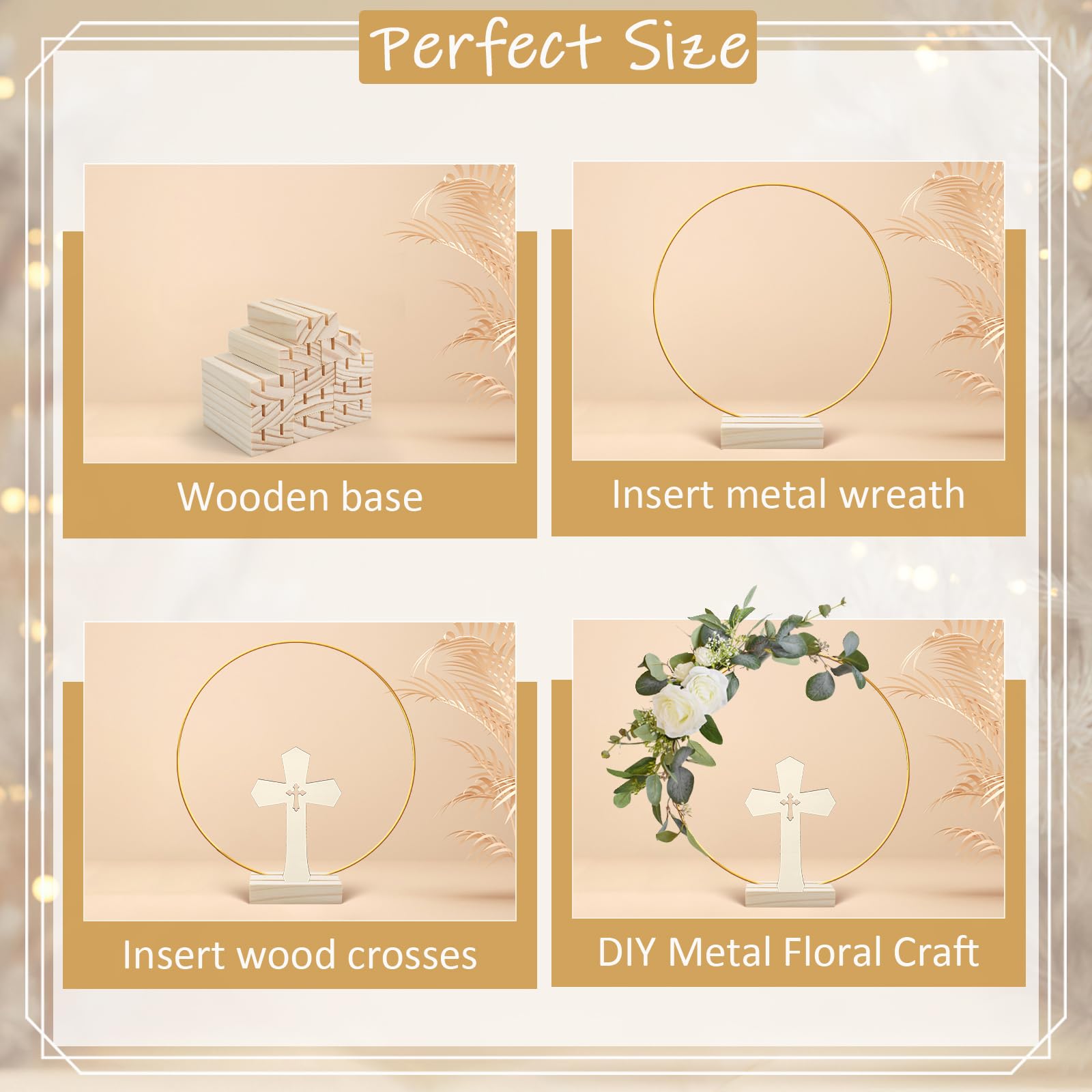 HSDSH double-stand wooden base supports cross and hoop reliably.