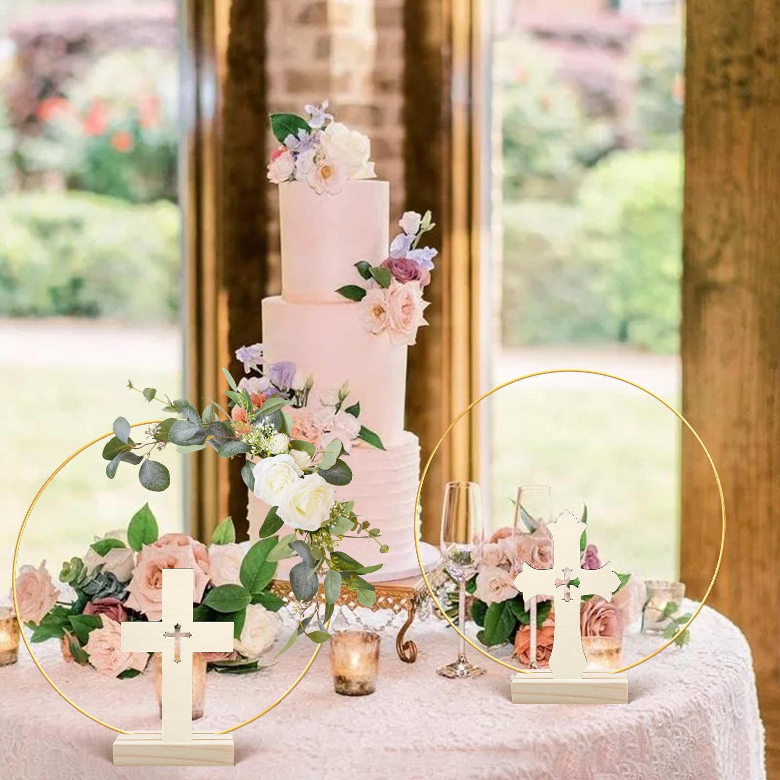 HSDSH wedding and party decor with crosses and hoops ready.