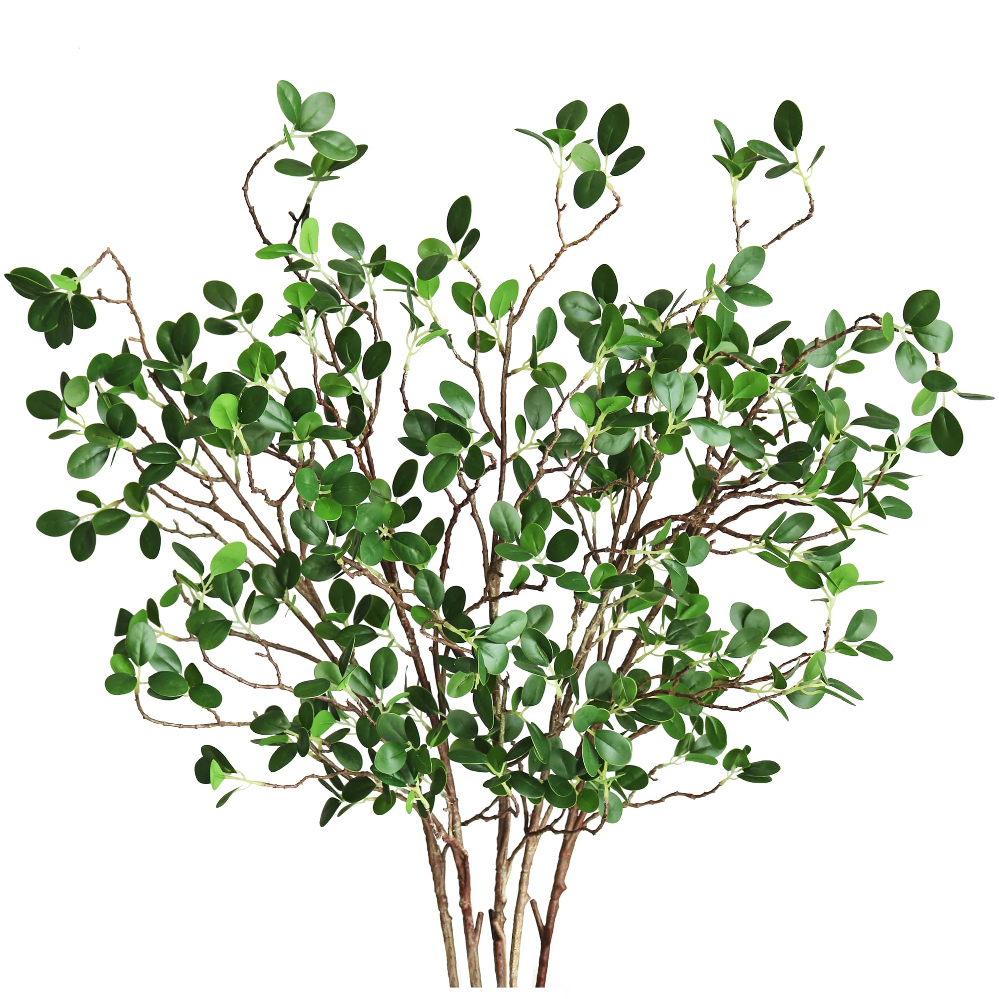 Htmeing artificial eucalyptus branches with leaves provide a lifelike focal point for any room.