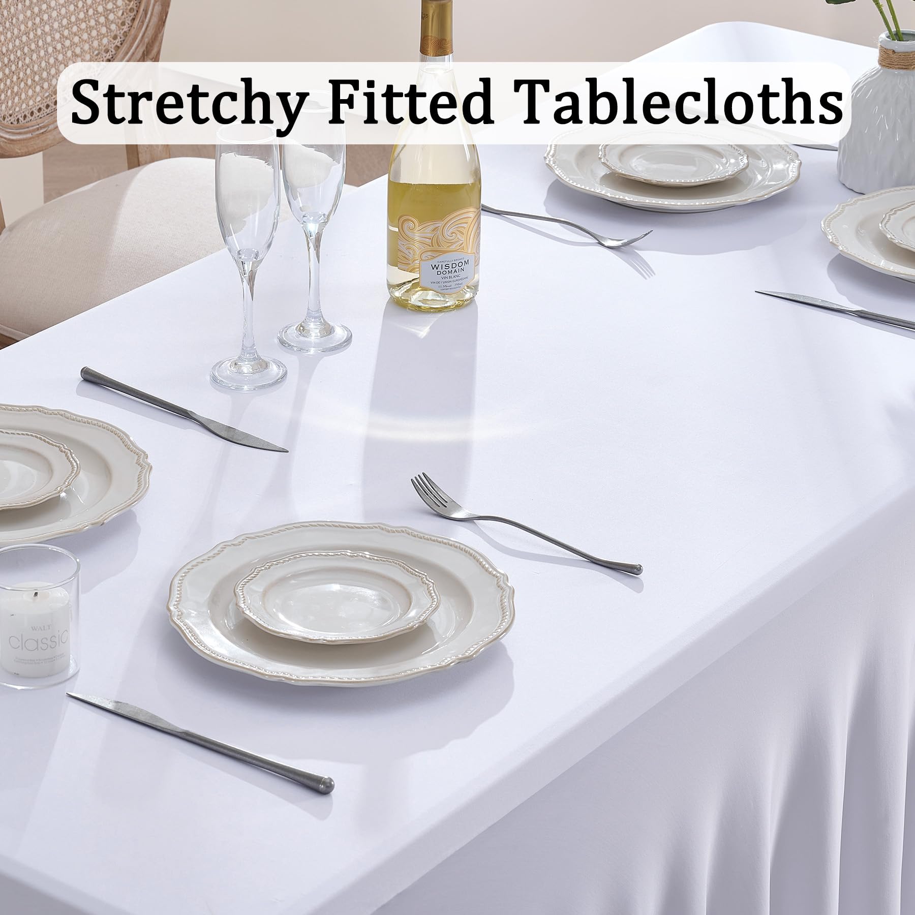 Htper spandex tablecloth with pleated waves creates elegant look for weddings.