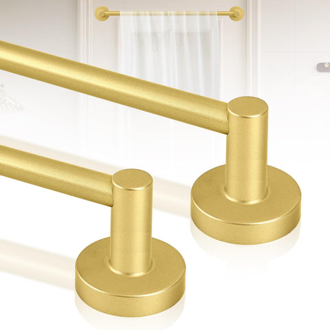 HTZON gold magnetic curtain rod assembly enables tool-free setup on metal surfaces