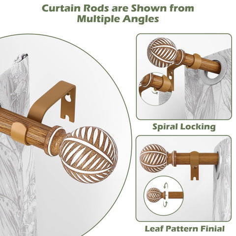 HTZON heavy-duty curtain rod brackets secure the rod for reliable drapery support.