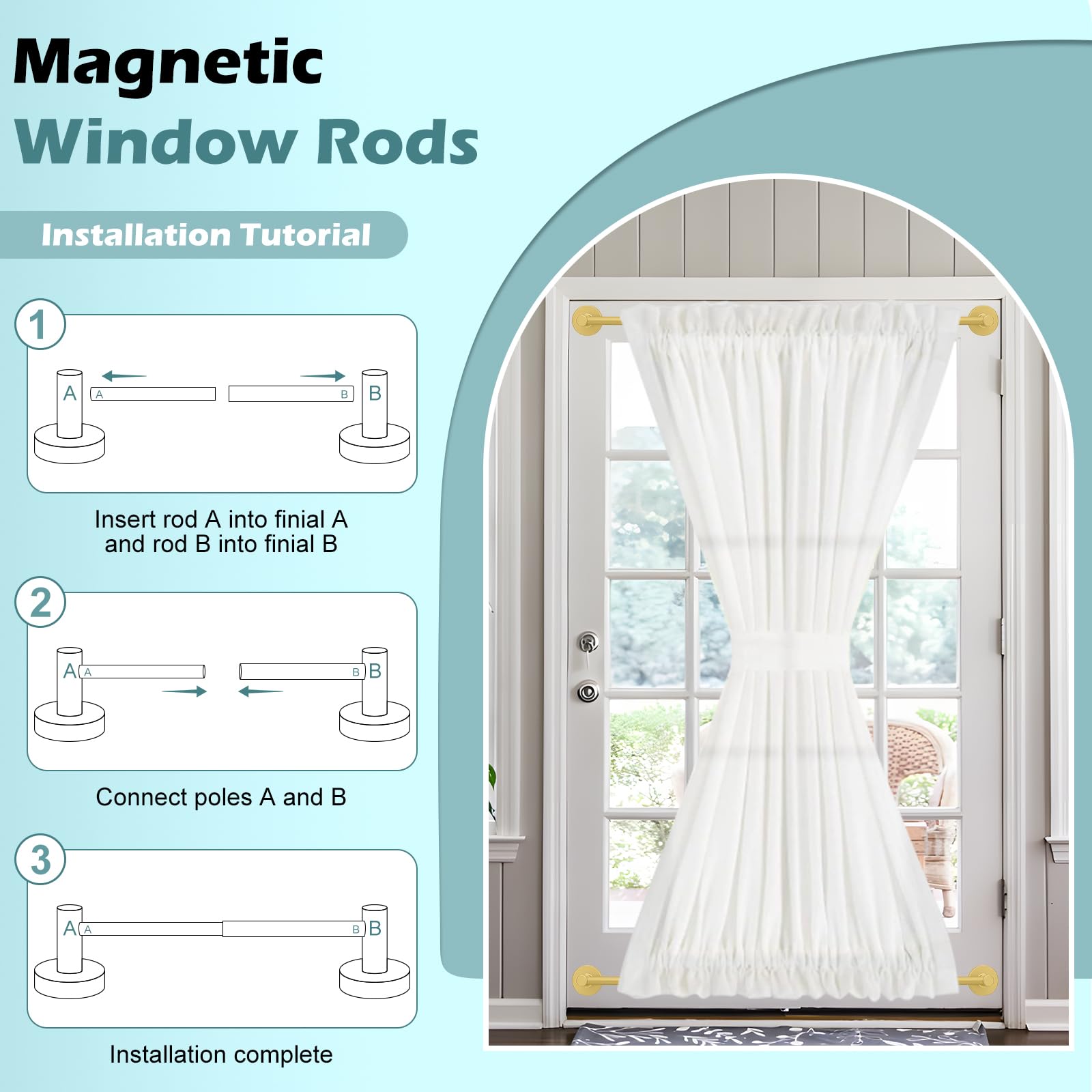 HTZON magnetic rod mounted on metal surface for secure hold