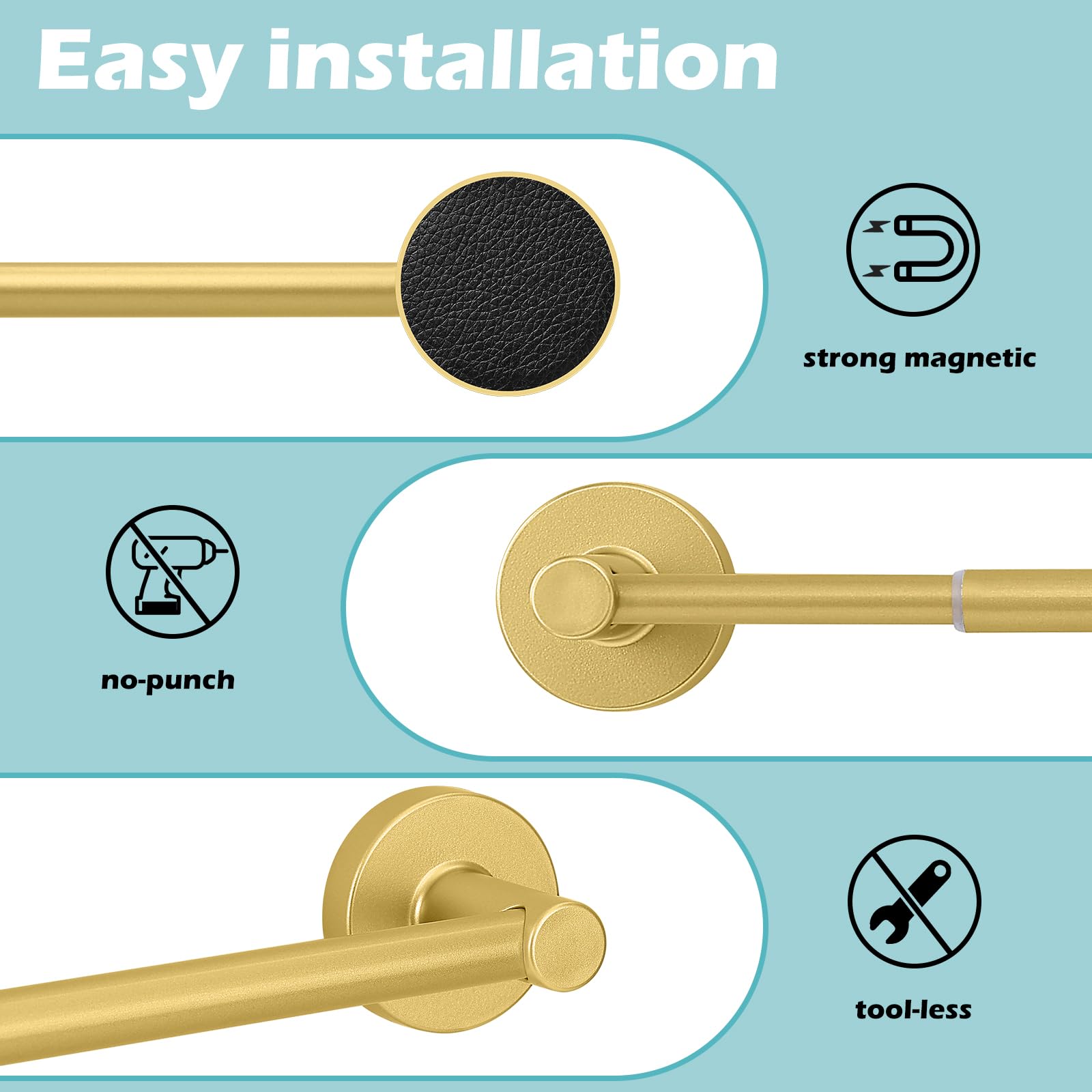 HTZON strong magnets grip metal surface without holes