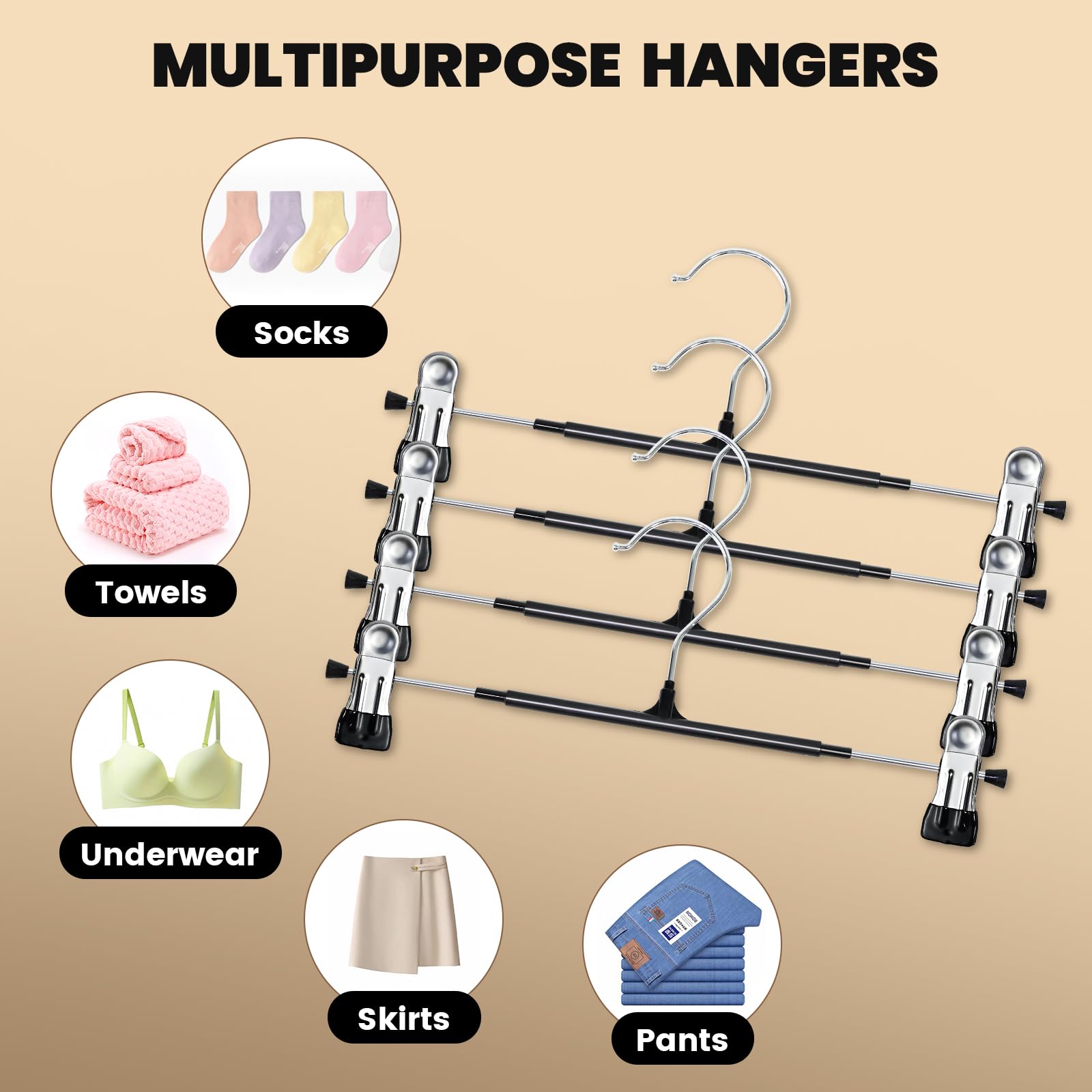 HUADYMEET space-saving closet hangers saving rod space and organizing outfits