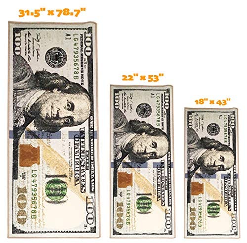 HUAHOO Money Rugs nylon low-pile material feels soft underfoot