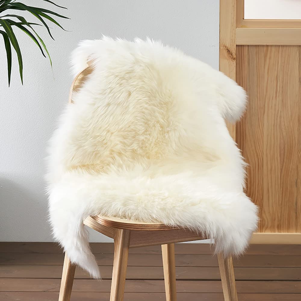 HUAHOO premium sheepskin rug perfect kids play area for soft, inviting floor time.