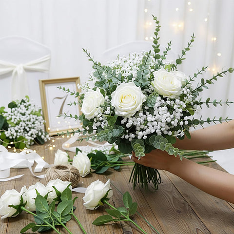 Huahua Baby Breath flowers add delicate texture to decor settings.
