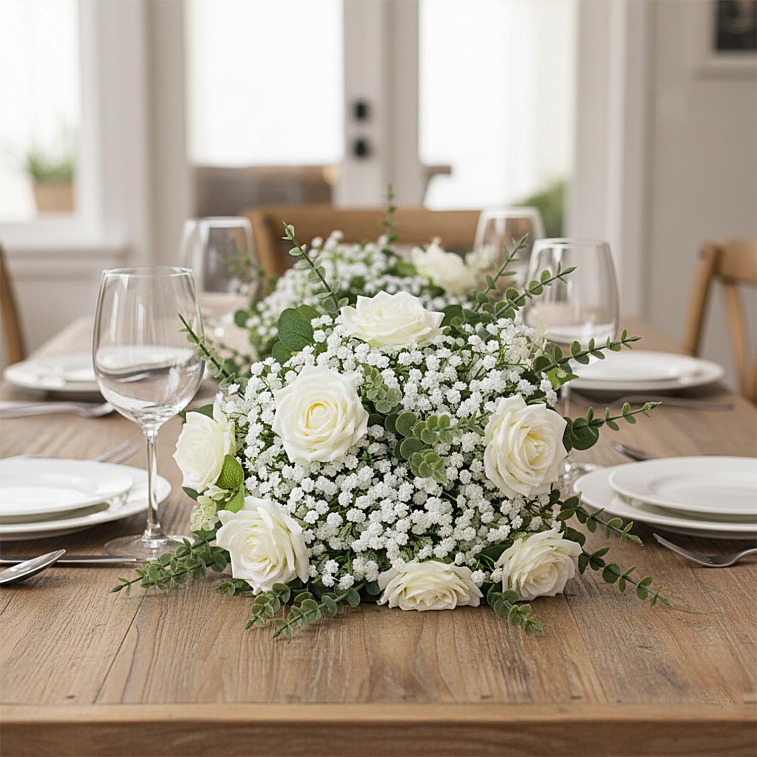 Huahua home decor greenery ensemble for lasting, lifelike displays.