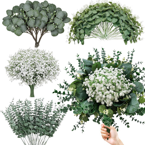 Huahua mixed eucalyptus stems for bulk floral arrangements and DIY bouquets.