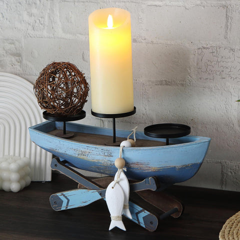 Huajie Coastal Decor Candle Holder ideal for shelves or desks.
