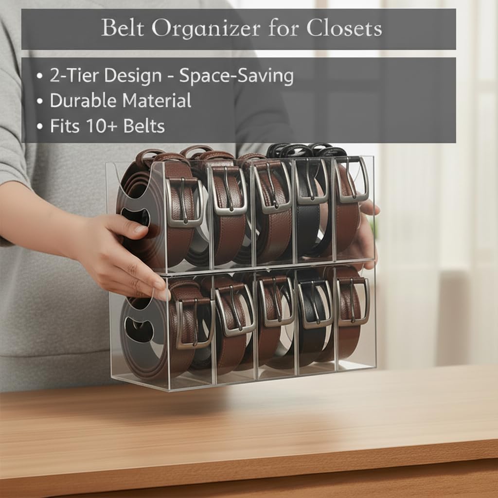 Hualinsyi belt storage compartments five adjustable for belts and accessories