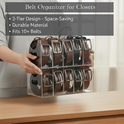Hualinsyi belt storage compartments five adjustable for belts and accessories