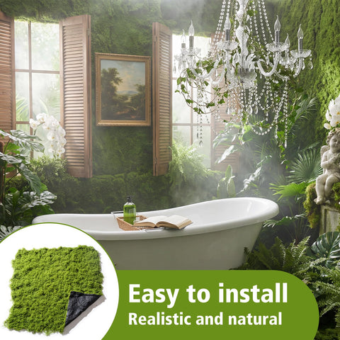 Huamanyuancraft moss mat green, perfect for wreaths and decorative displays.